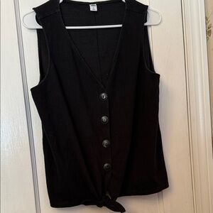 🖤 Old Navy Black Button-Front Tank Top Sz XL